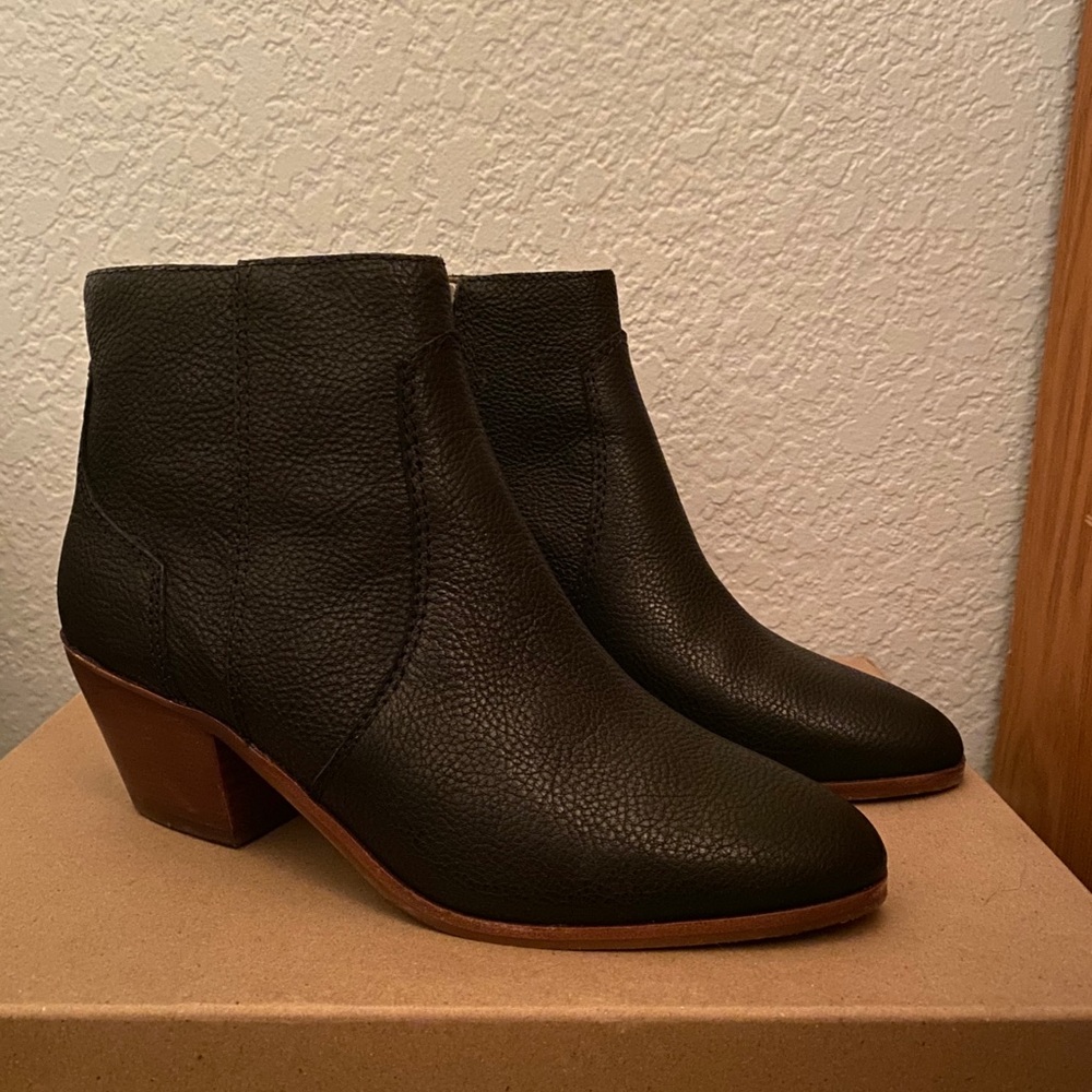 Madewell Black Leather Western Boots